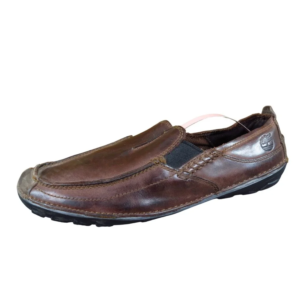 Timberland Mt. Kisco Mens Slip On Loafer Size 8 Casual Walking Brown Leather